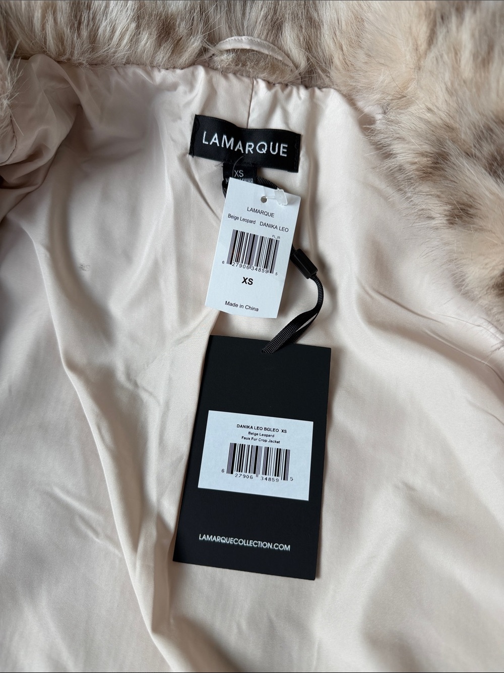 Lamarque Speckled Cream and Brown Cropped Teddy Jacket - Picture 2 of 2